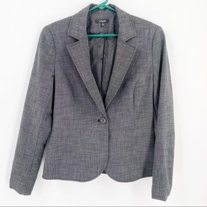 Rafaella Button Front Fitted Gray Jacket Size 6